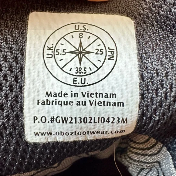 Oboz Firebrand II Low B-DRY Hiking Shoe like new! (Women) - Lilac 8 - Picture 10 of 12